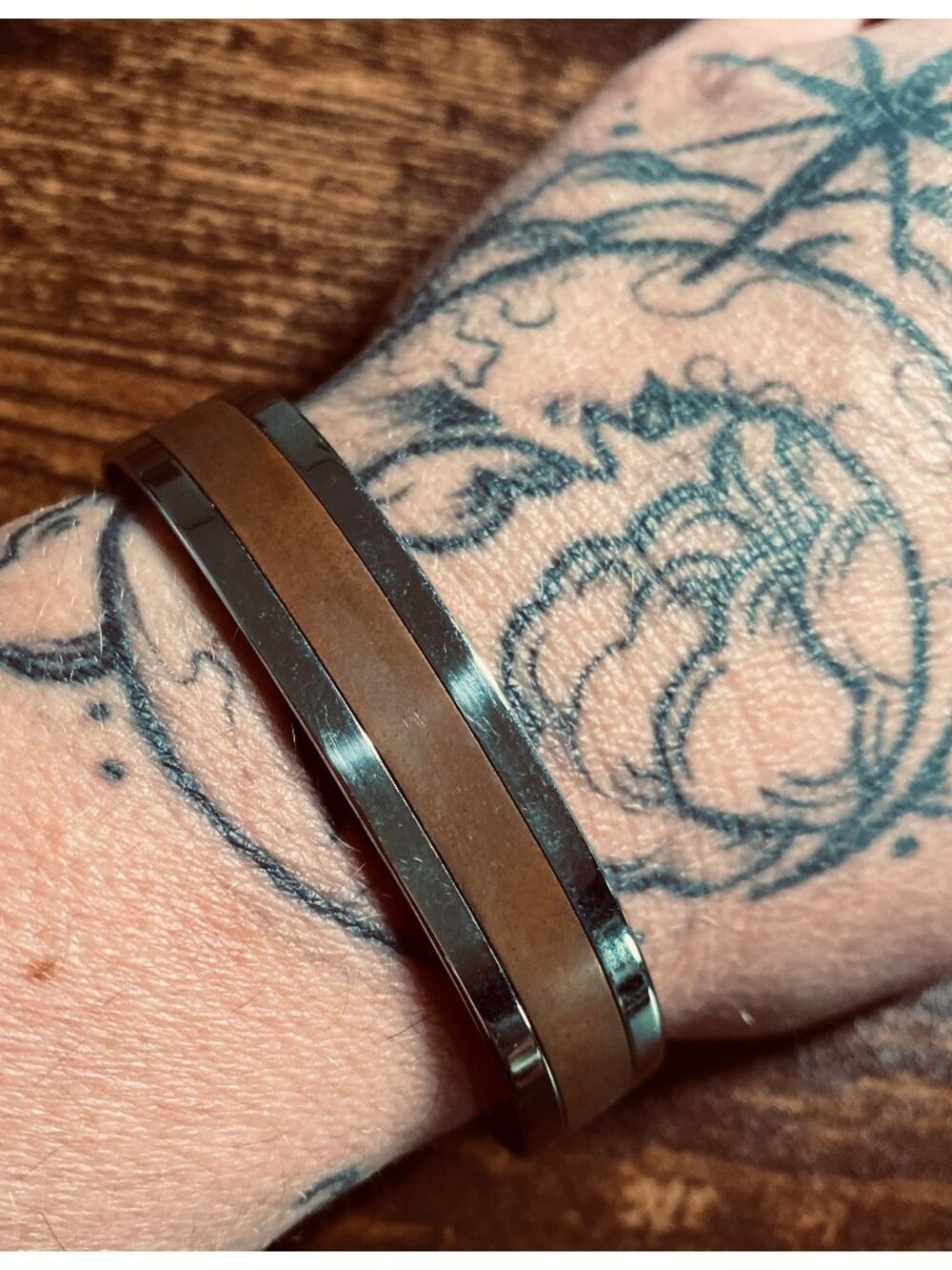 1977 Avon Regent Street Stainless Steel & Copper Bracelet Unisex Wristband Mens